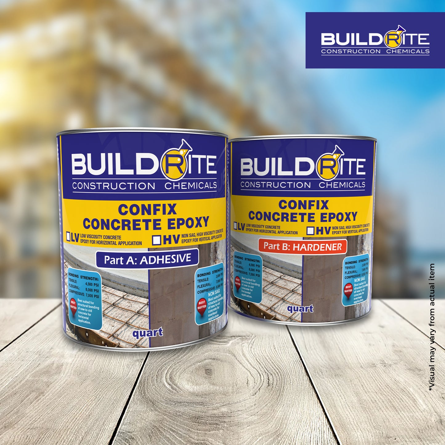 BUILDRITE CONFIX CONCRETE EPOXY LV - Low Viscosity Epoxy Bonding Agent for Old to New Concrete