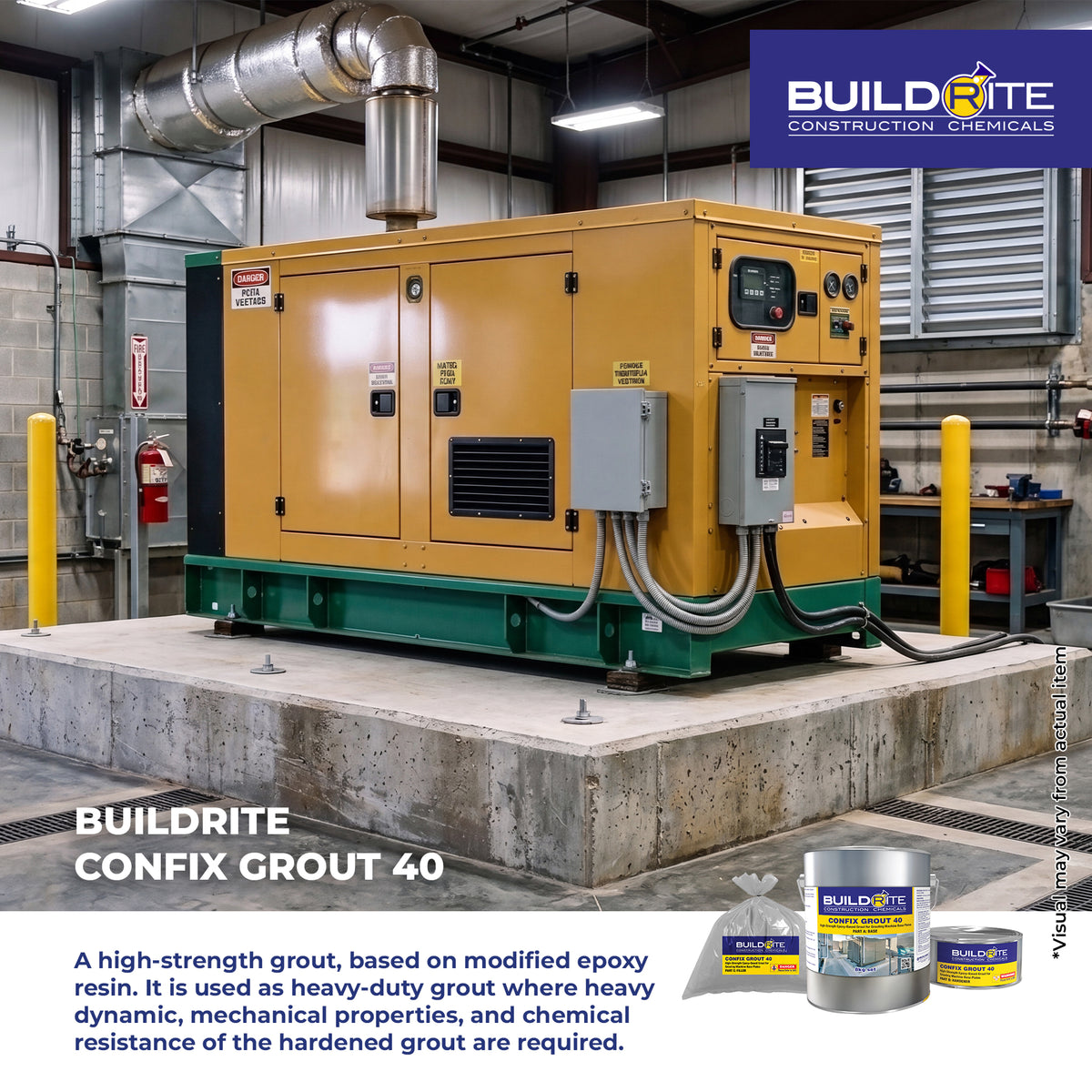 BUILDRITE CONFIX GROUT 40 - High-Strength Epoxy-Based Grout for Grouting Machine Base Plates