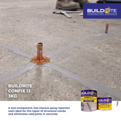 BUILDRITE CONFIX IJ 3KG GAL SET - Low Viscosity Structural Epoxy Resin for Crack Injection Repairs