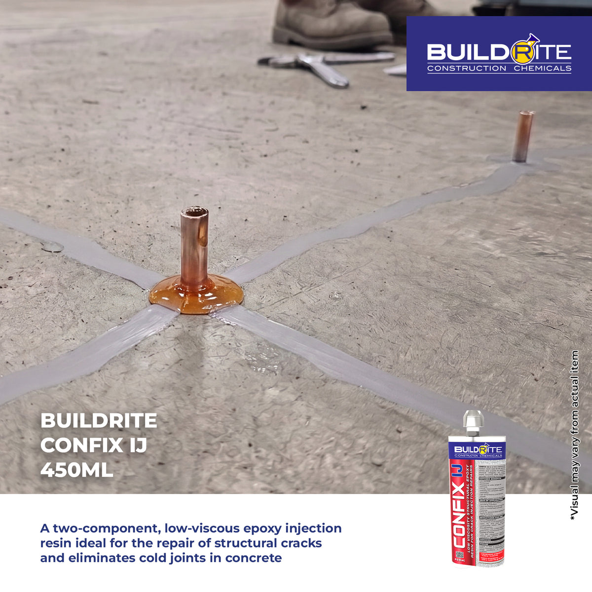 BUILDRITE CONFIX IJ 450ML - Low Viscosity Structural Epoxy Resin for C ...