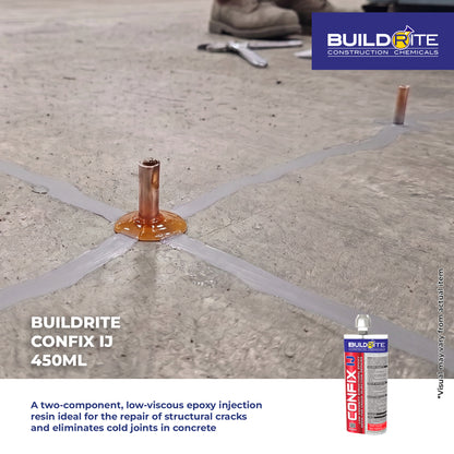 BUILDRITE CONFIX IJ - Low Viscosity Structural Epoxy Resin for Crack Injection Repairs