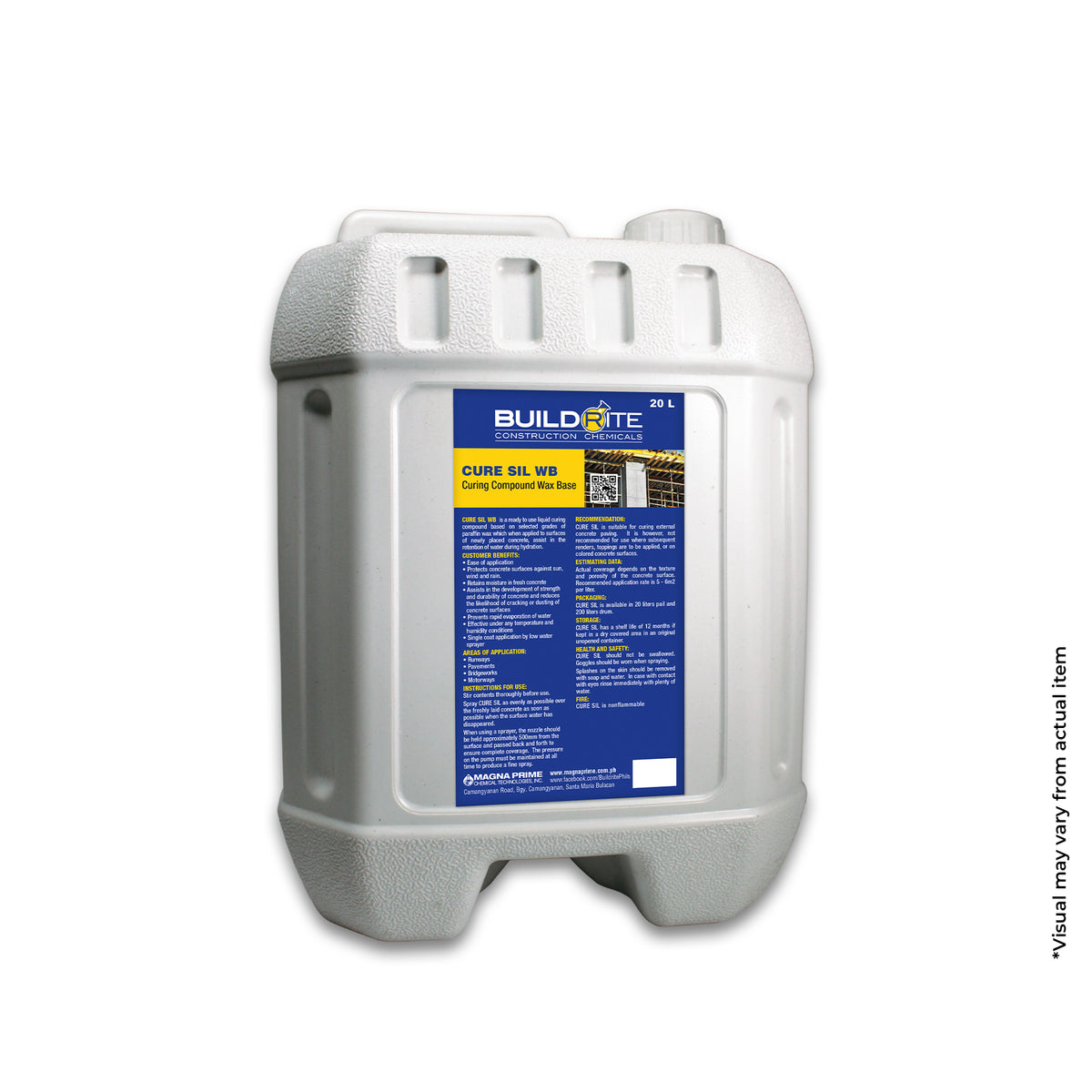 BUILDRITE CURESIL WB - Curing Compound Wax Base