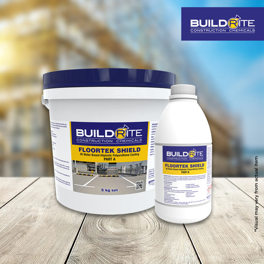 BUILDRITE FLOORTEK SHIELD - 2K Water-based Aliphatic Polyurethane Coating