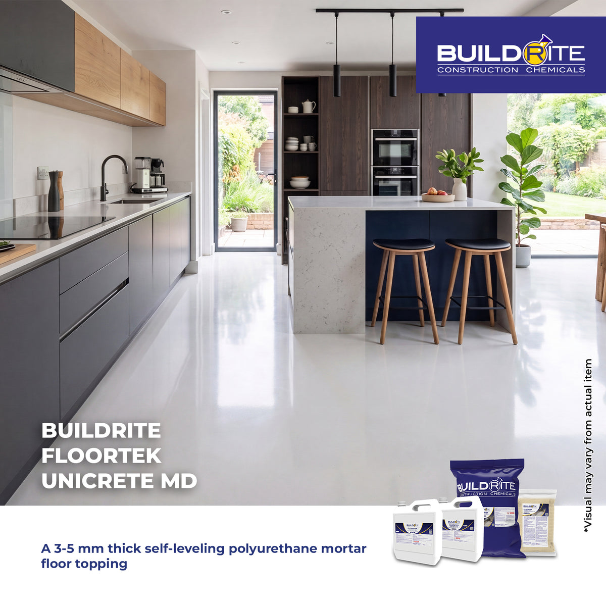 BUILDRITE FLOORTEK UNICRETE MD - Thick Polyurethane Mortar Medium Build 3-5 MM