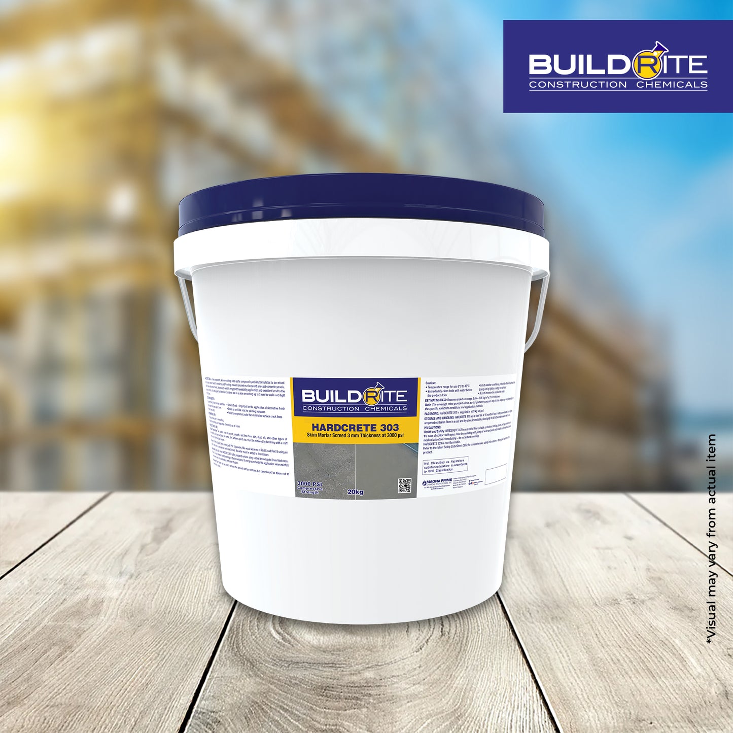 BUILDRITE HARDCRETE 303 - Skim Mortar Screed 3mm Thickness at 3000 psi
