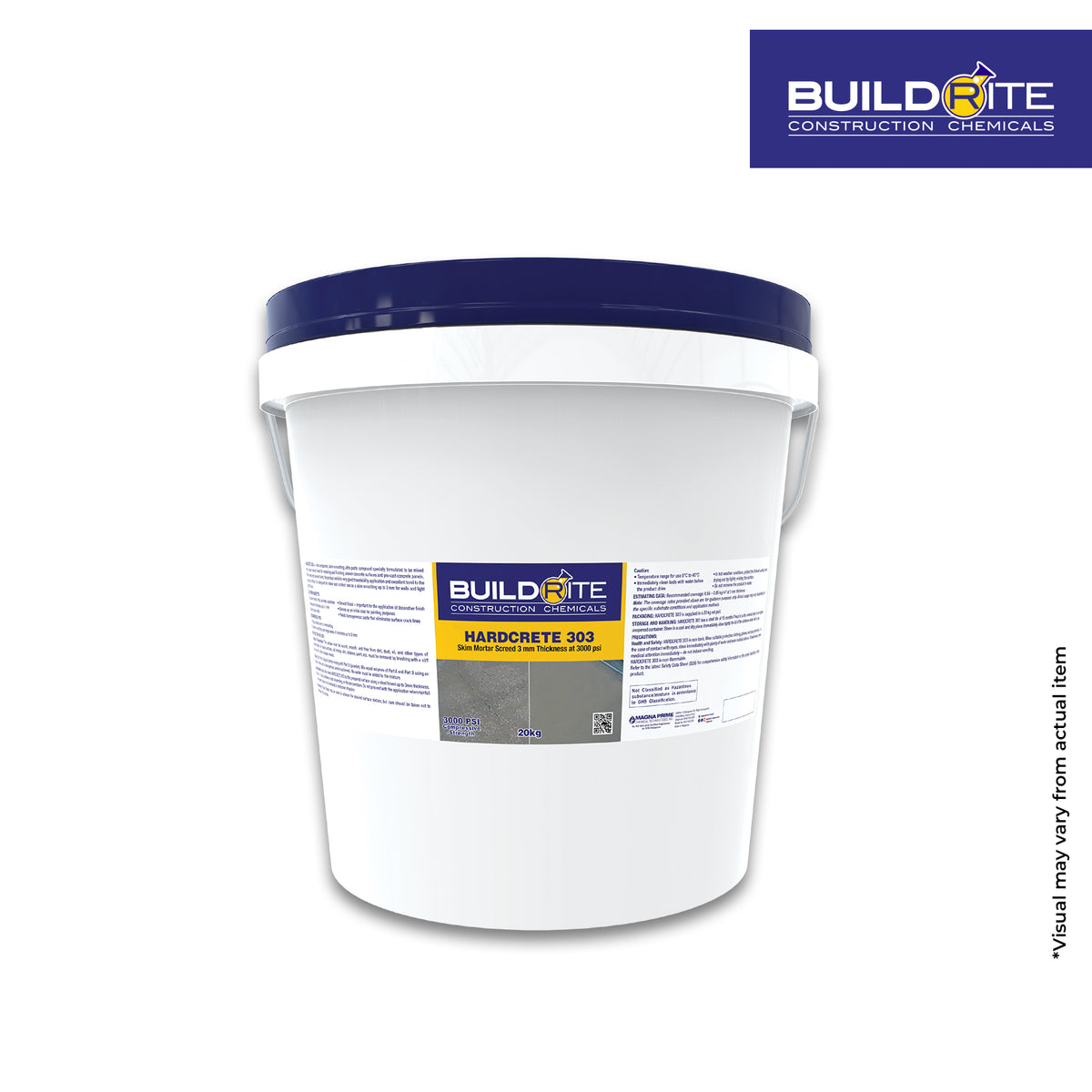 BUILDRITE HARDCRETE 303 - Skim Mortar Screed 3 MM Thickness at 3000 PSI