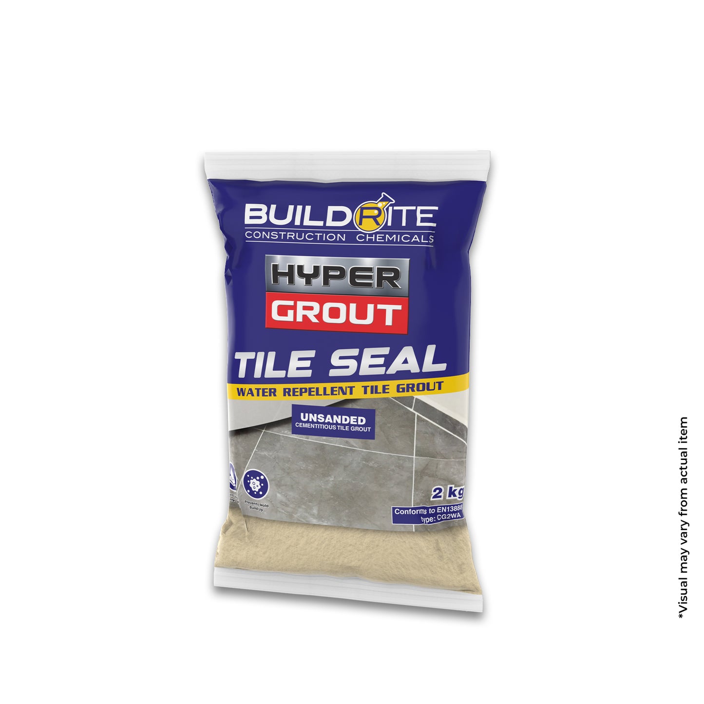 BUILDRITE HYPERGROUT TILE SEAL 2KG - Water Repellent Tile Grout