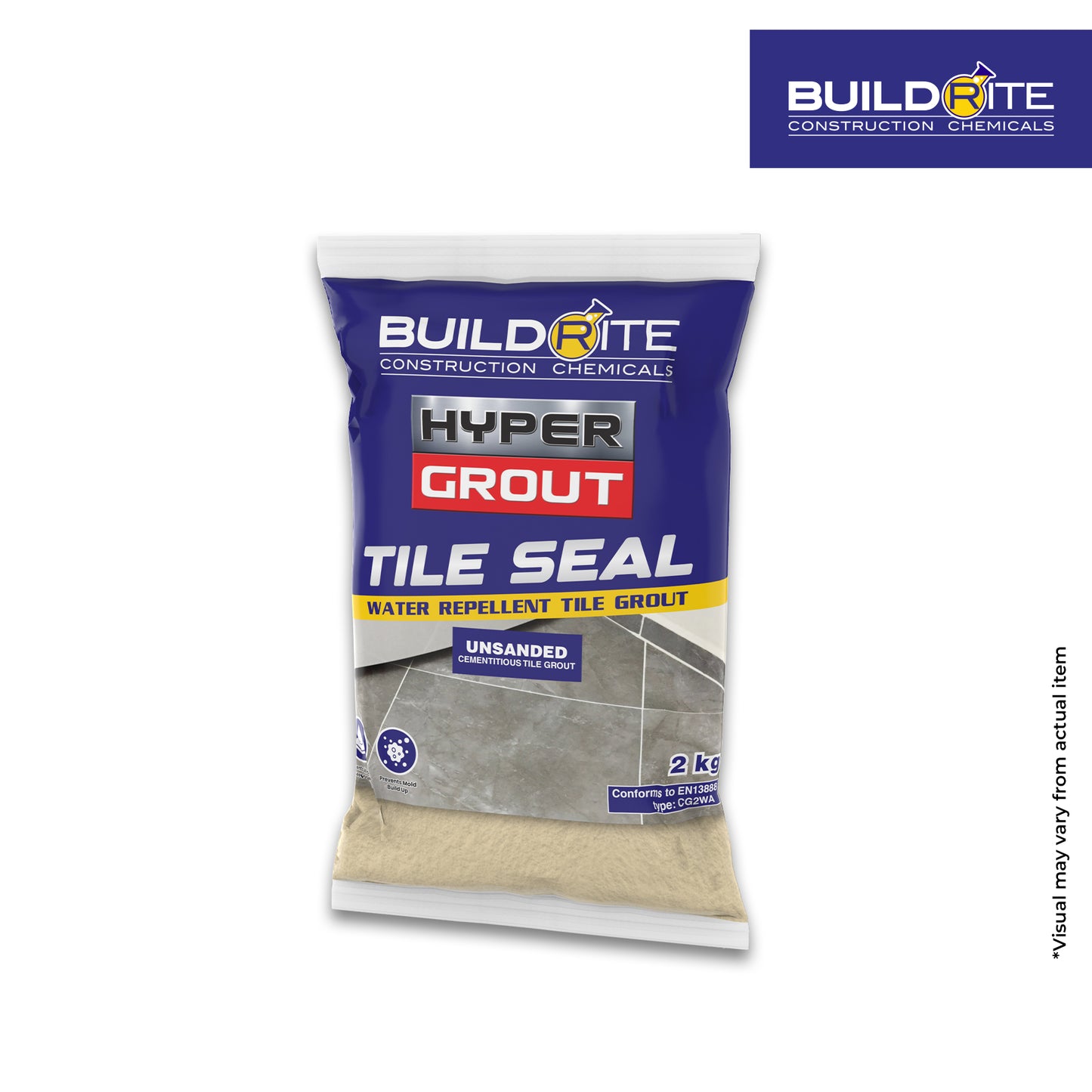 BUILDRITE HYPERGROUT TILE SEAL 2KG - Water Repellent Tile Grout