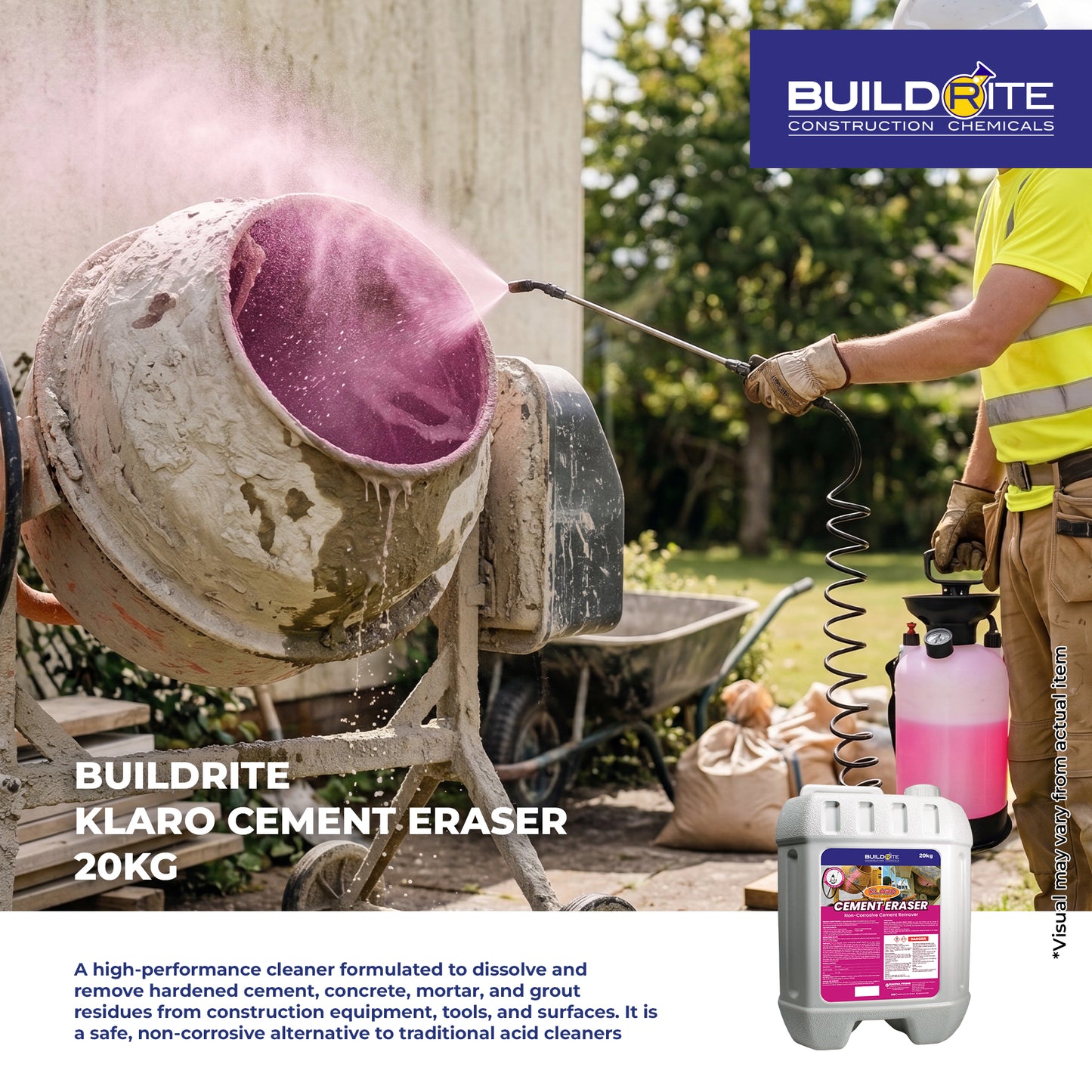 BUILDRITE KLARO CEMENT ERASER - Non-Corrosive Cement Remover