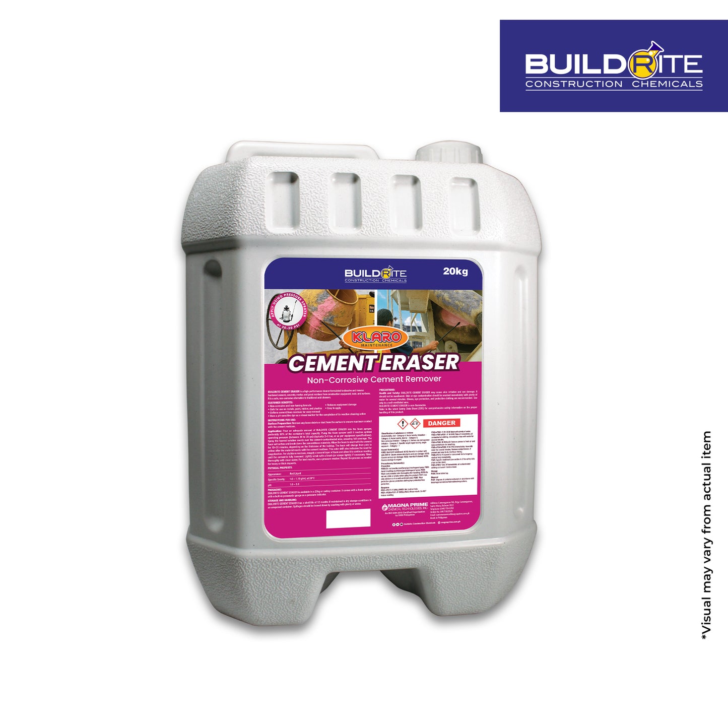BUILDRITE KLARO CEMENT ERASER - Non-Corrosive Cement Remover