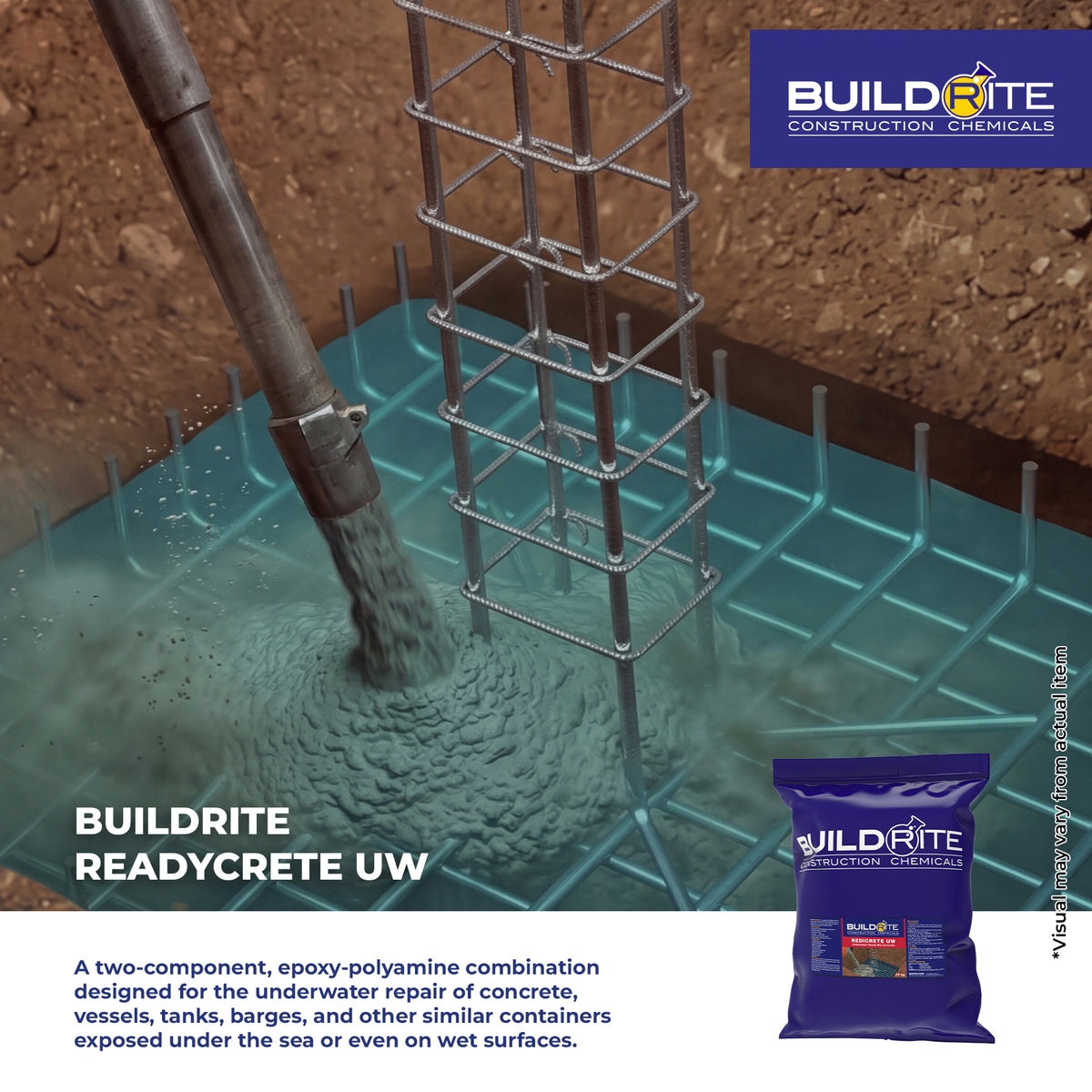 BUILDRITE READYCRETE UW 1 - Two Component Underwater Epoxy Putty