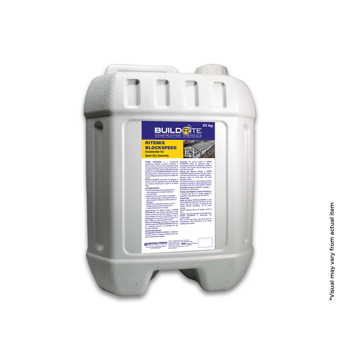 BUILDRITE RITEMIX BLOCKSPEED - Accelerator for Semi-Dry Concrete