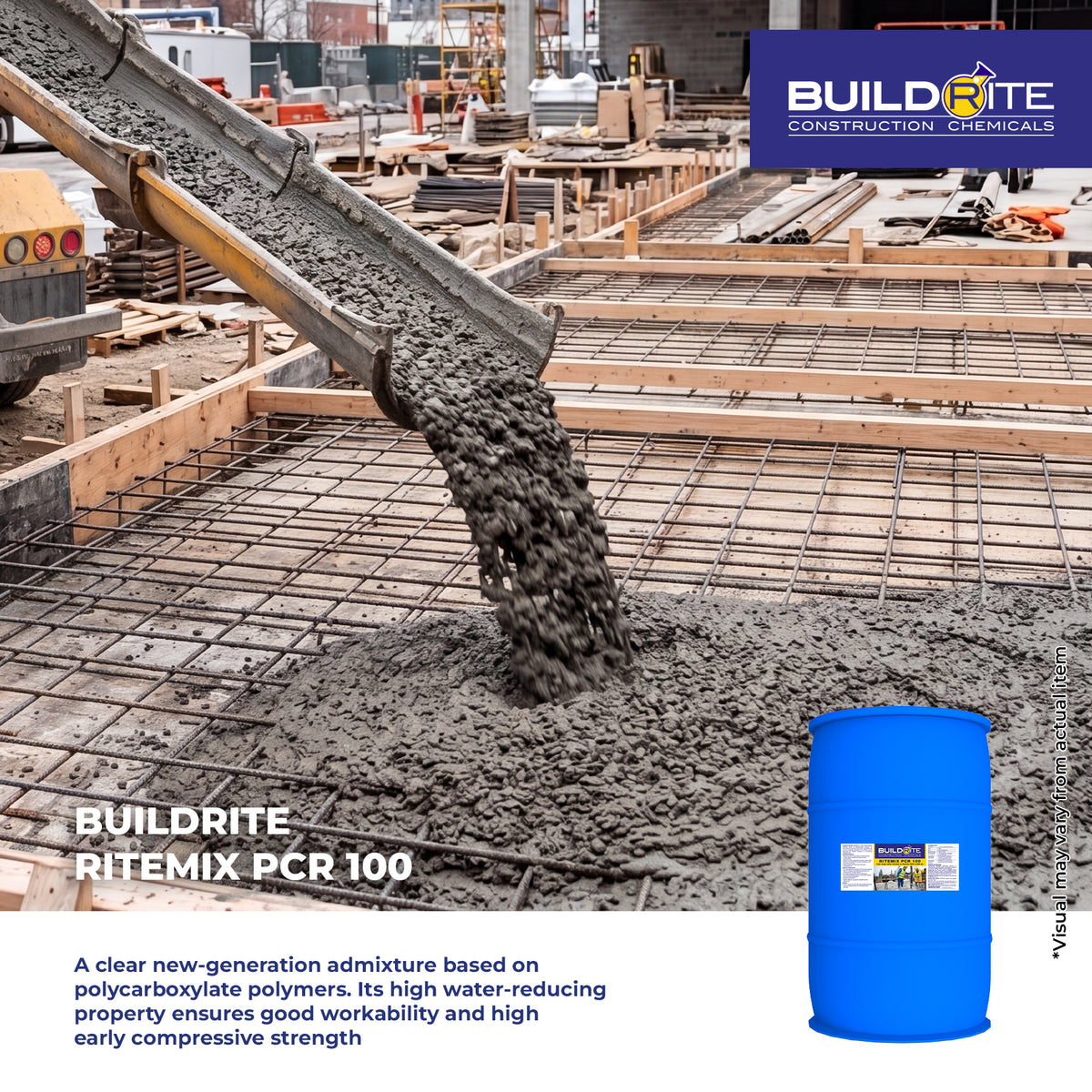 Buildrite Ritemix BUILDRITE RITEMIX PCR 100 200L - High Range Water Reducing and Retardi ...