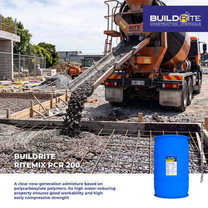 BUILDRITE RITEMIX PCR 200 200L - High-Range, Water-Reducing and Retarding (Type G) 4000 to 6000PSI