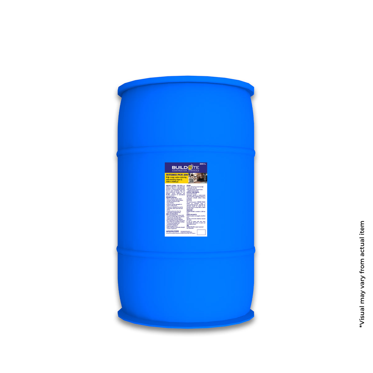 BUILDRITE RITEMIX PCR 200 200L - High-Range, Water-Reducing and Retarding (Type G) 4000 to 6000PSI