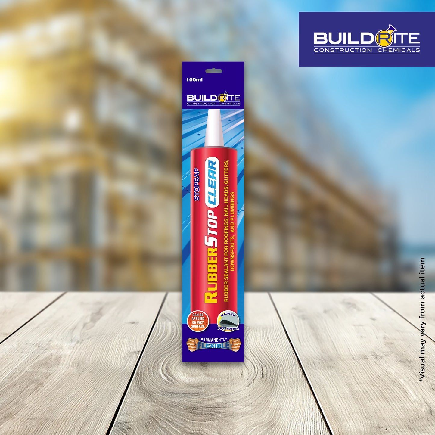 BUILDRITE STOPGAP RUBBERSTOP CLEAR - Rubber Sealant for Roofing, Nail Heads, Gutters, Downspouts, and Plumbings