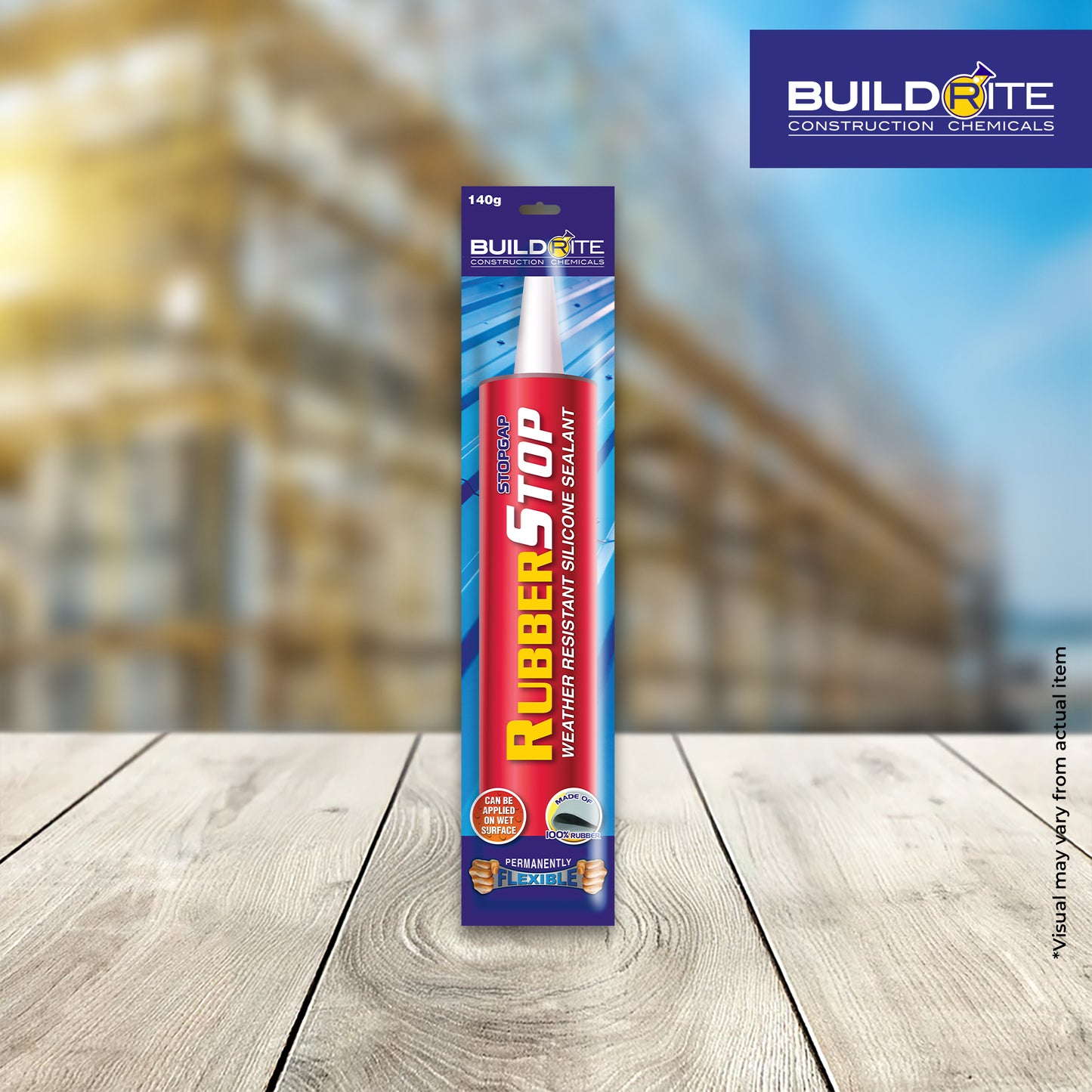 BUILDRITE STOPGAP RUBBERSTOP - Weather Resistant Silicone Sealant for Roofing, Nail Heads, Gutter, Downspout, and Plumbings