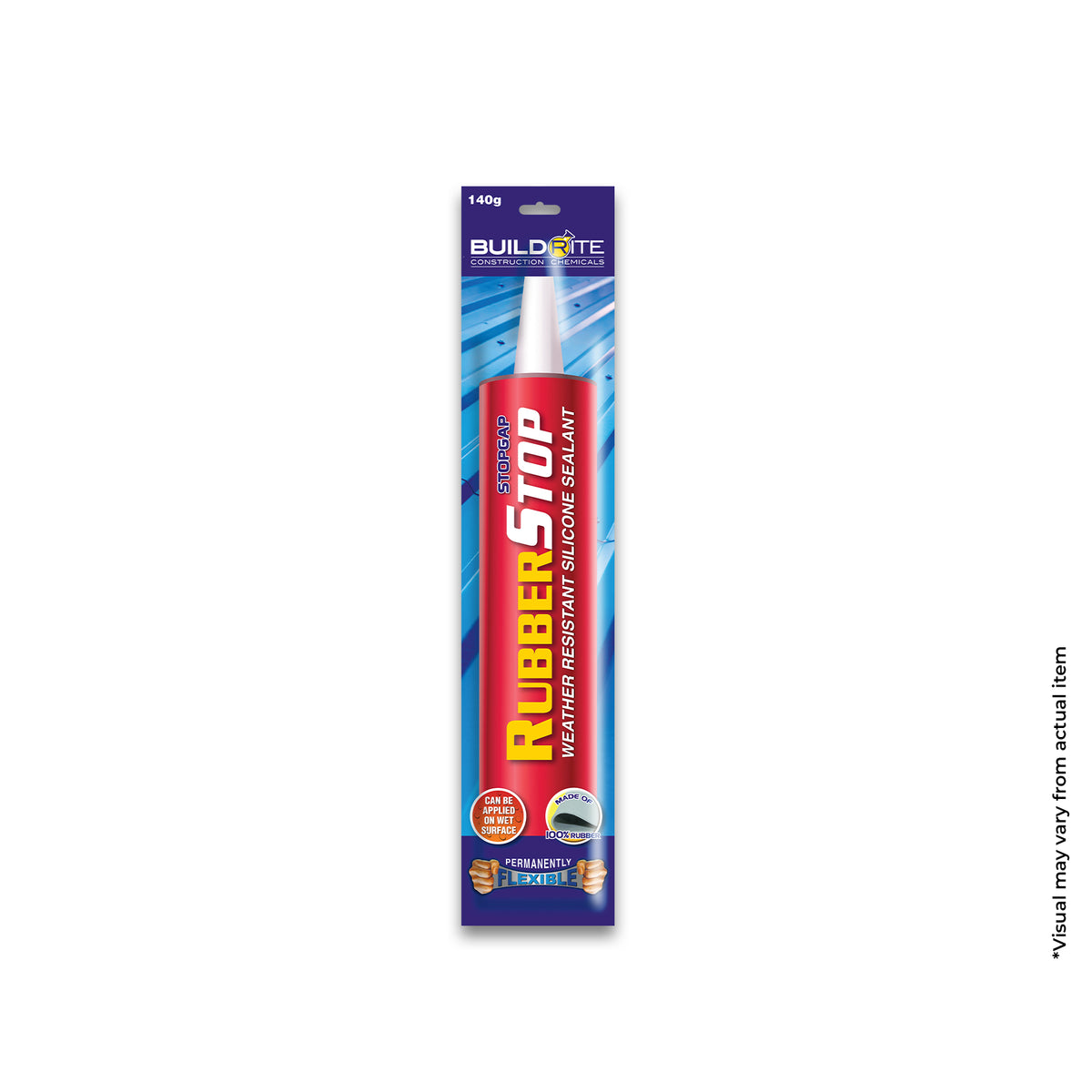 BUILDRITE STOPGAP RUBBERSTOP (GRAY) - Weather Resistant Silicone Sealant