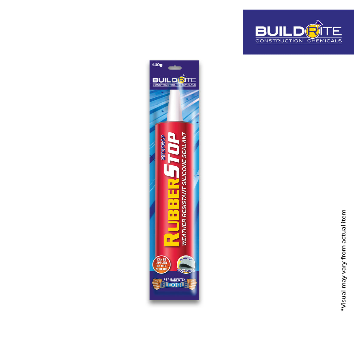 BUILDRITE STOPGAP RUBBERSTOP (GRAY) - Weather Resistant Silicone Sealant