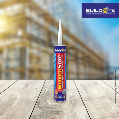 BUILDRITE STOPGAP RUBBERSTOP - Weather Resistant Silicone Sealant for Roofing, Nail Heads, Gutter, Downspout, and Plumbings