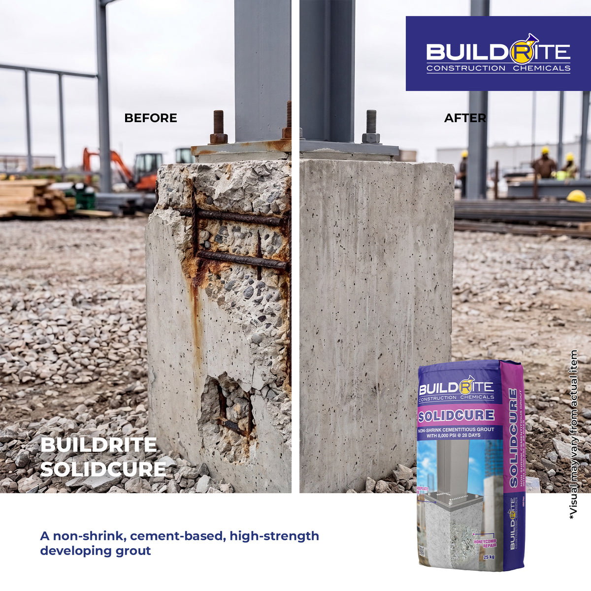 BUILDRITE SOLIDCURE - Non-Shrink Self Leveling Cementitious Grout ...