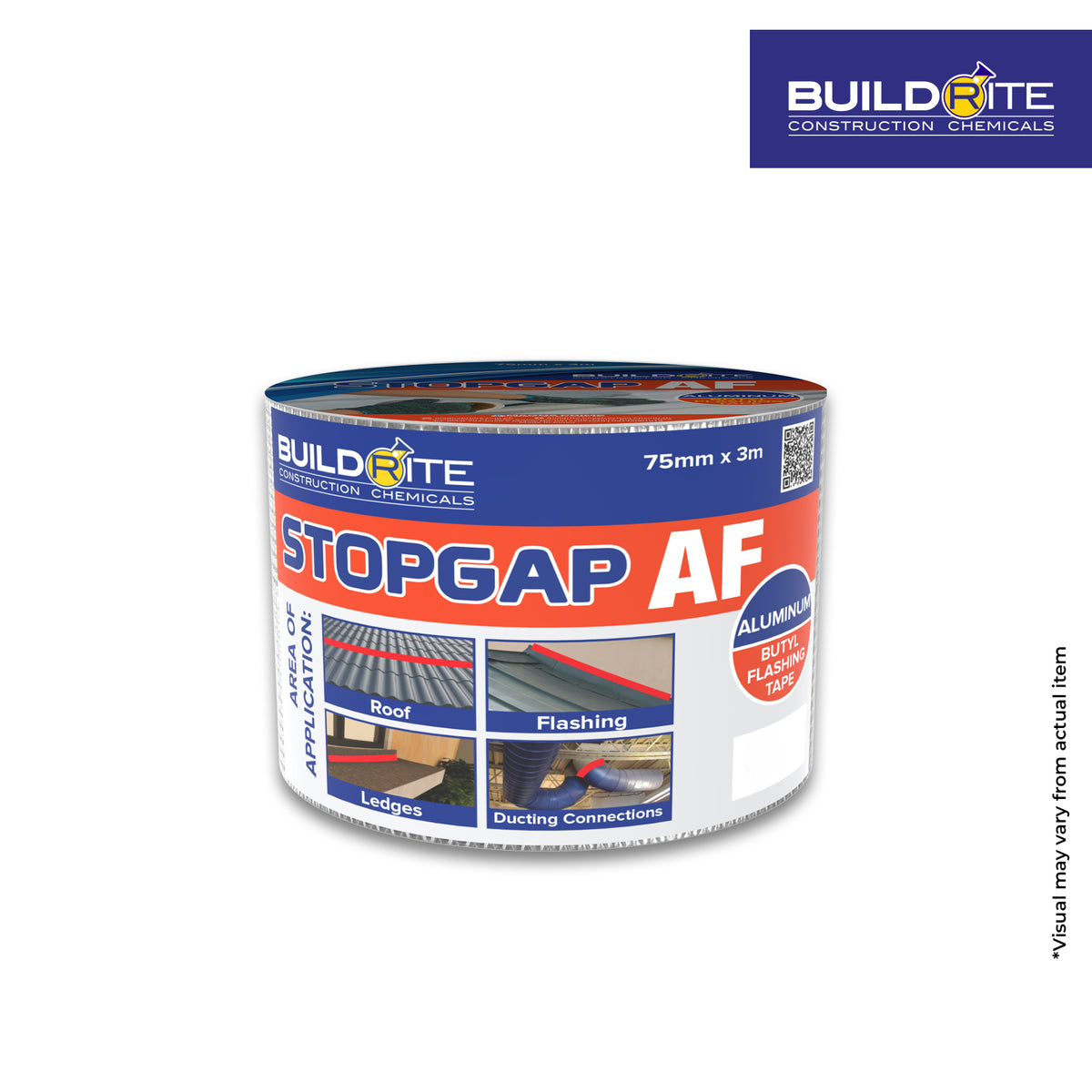 BUILDRITE STOPGAP AF - Aluminum Butyl Flashing Tape