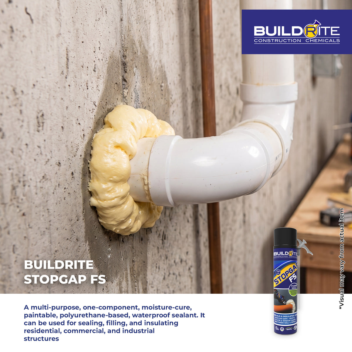 BUILDRITE STOPGAP FS FOAM SEAL - Expandable PU Foam Sealant