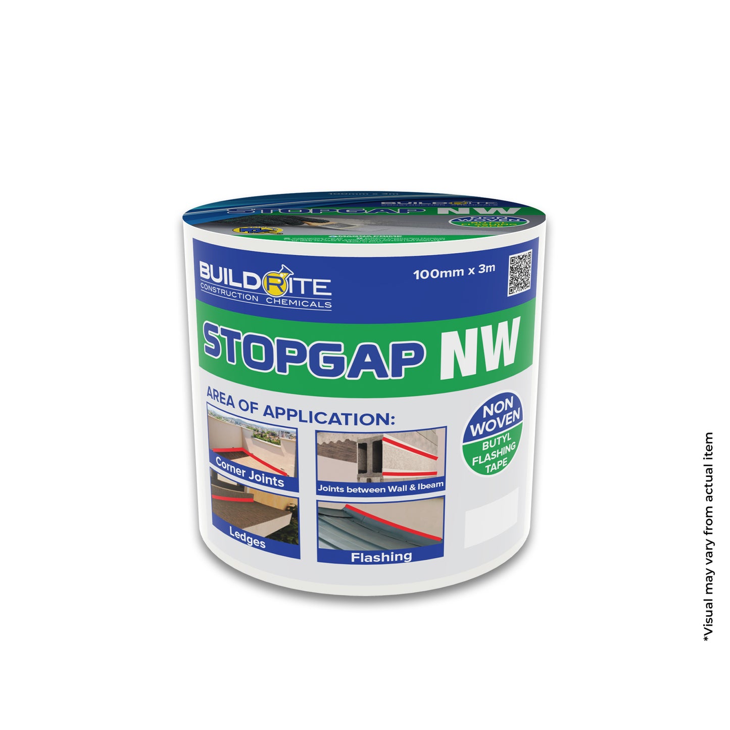 BUILDRITE STOPGAP NW - Non-Woven Butyl Flashing Tape
