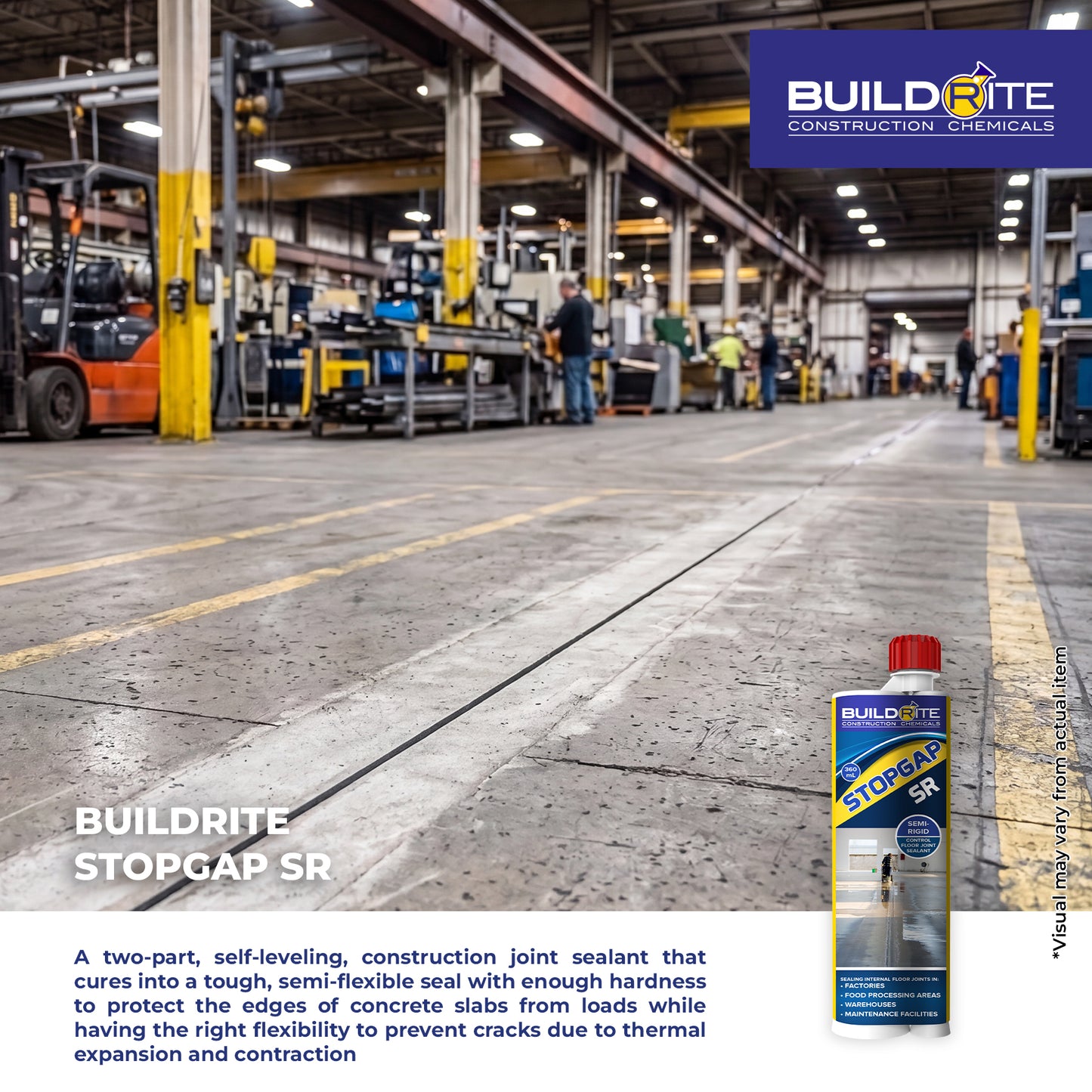 BUILDRITE STOPGAP SR - Semi-Rigid Control Floor Joint Sealant