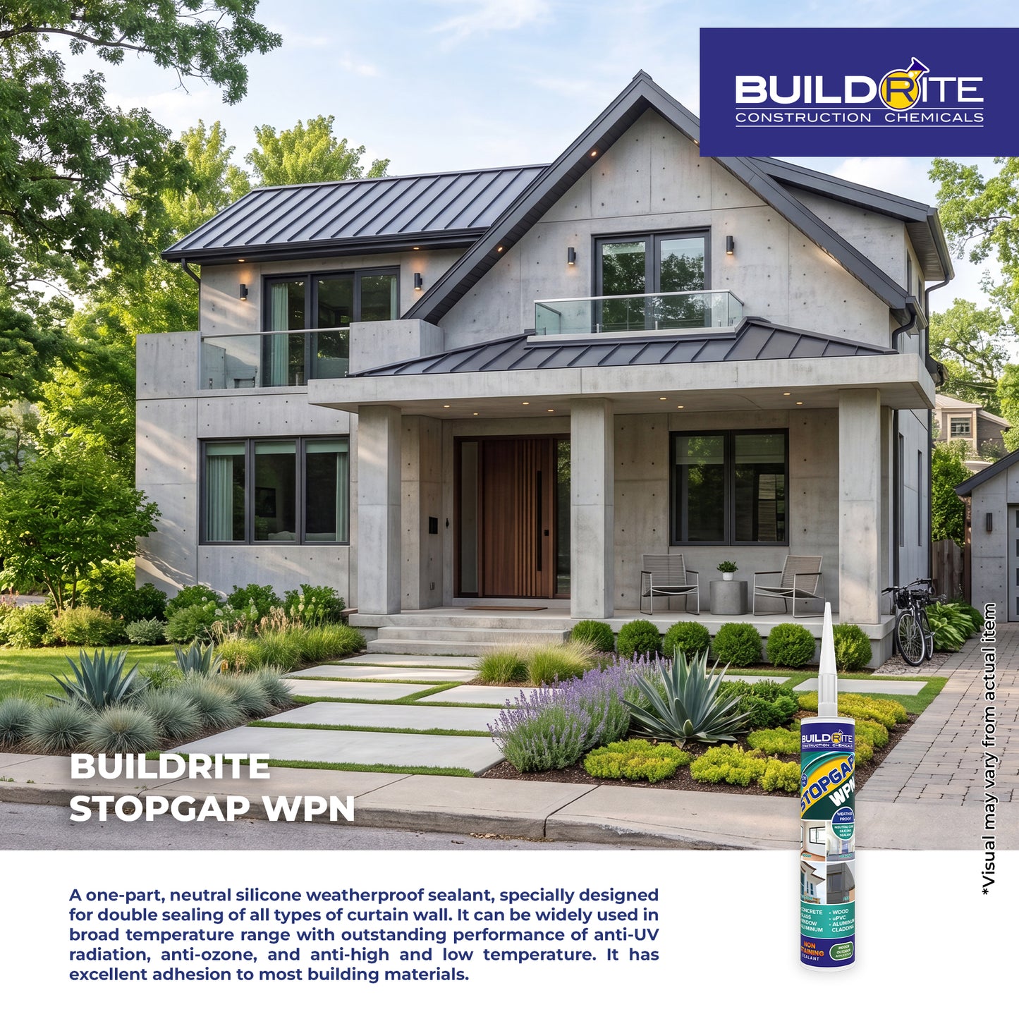 BUILDRITE STOPGAP WPN - Weatherproof Neutral Cure Silicone Sealant