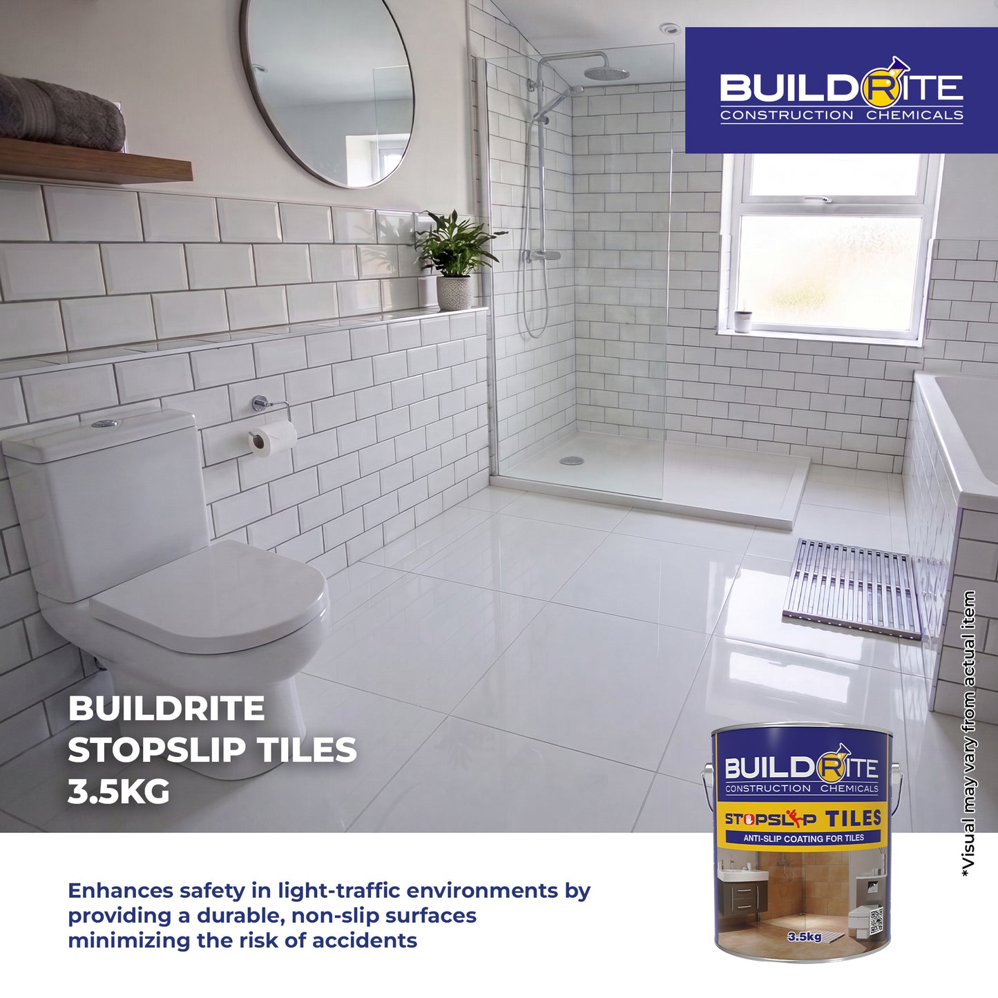 BUILDRITE STOPSLIP TILES 3.5KG - Anti-Slip Coating for Tiles