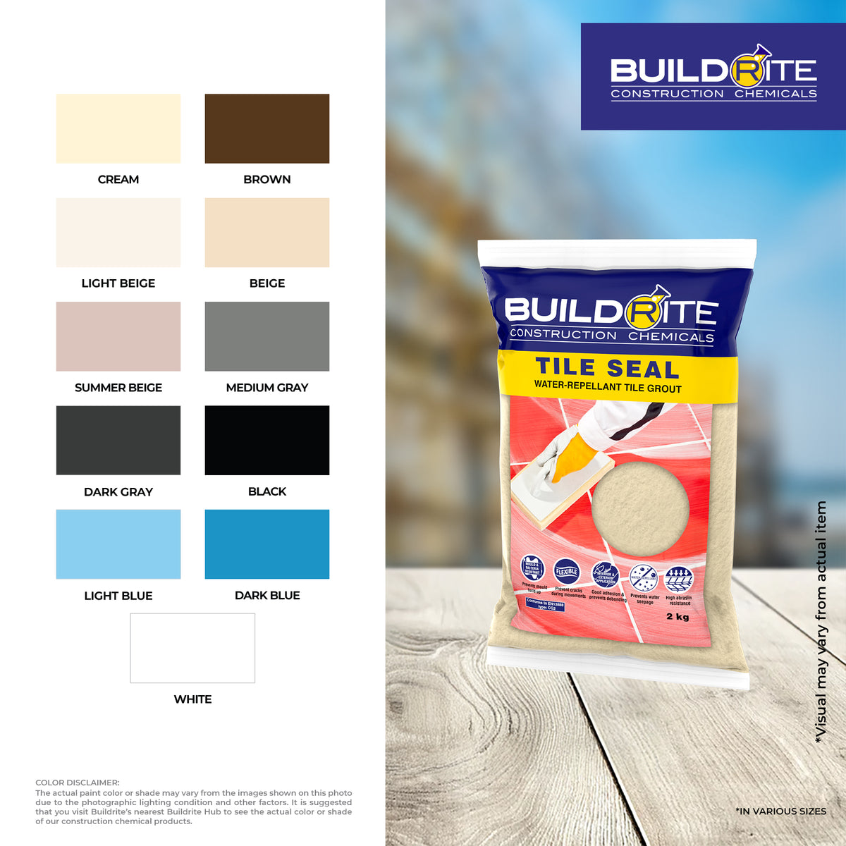 BUILDRITE TILE SEAL - Water Repellant Tile Grout