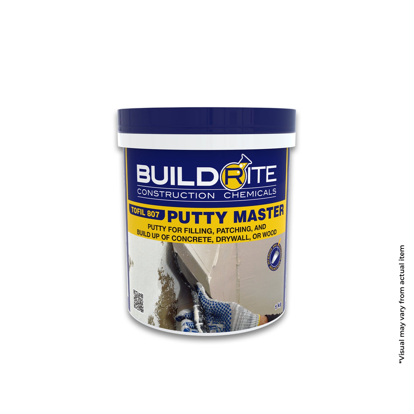 BUILDRITE TOFIL 807 PUTTY MASTER - Putty for Filling, Patching, and Build Up of Concrete, Drywall, or Wood