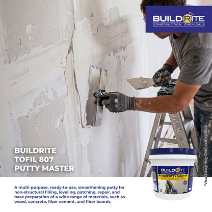 BUILDRITE TOFIL 807 PUTTY MASTER - Putty for Filling, Patching, and Build Up of Concrete, Drywall, or Wood