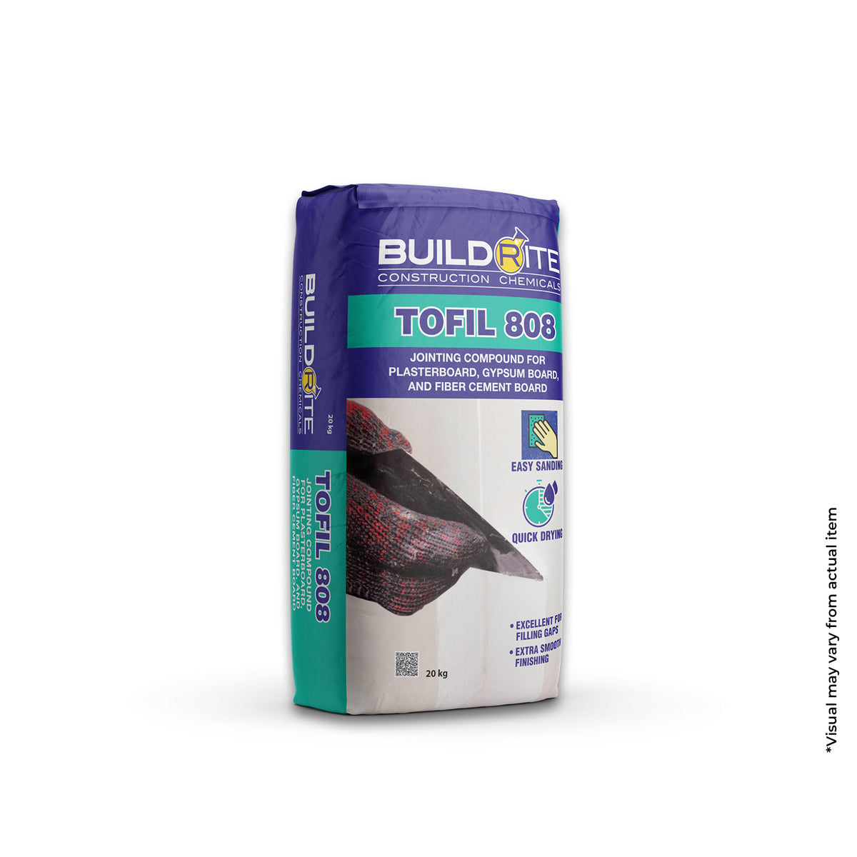 BUILDRITE TOFIL 808 - Joining Compound for Plaster Board, Gypsum Board, and Fiber Cement Board