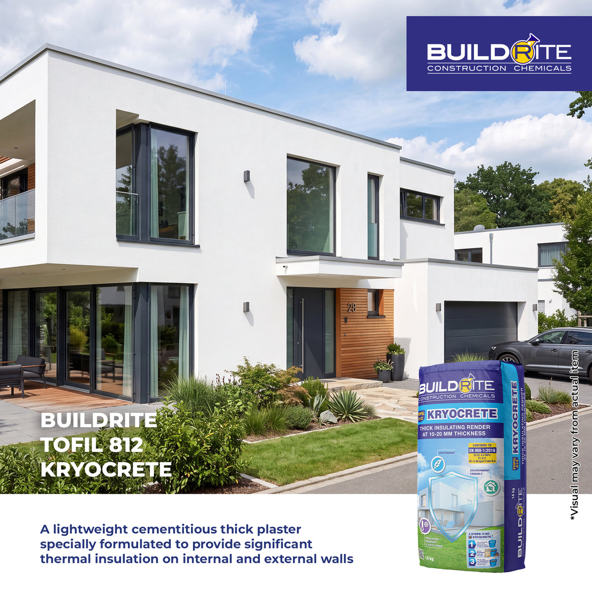 BUILDRITE TOFIL 812 KRYOCRETE - Ready Mix Insulating Plaster