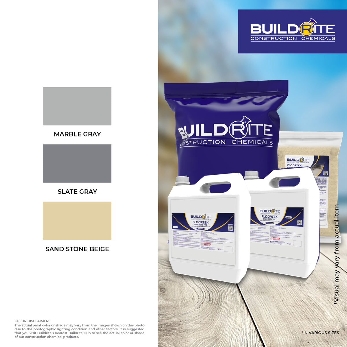 BUILDRITE FLOORTEK UNICRETE MD - Thick Polyurethane Mortar Medium Build 3-5 MM