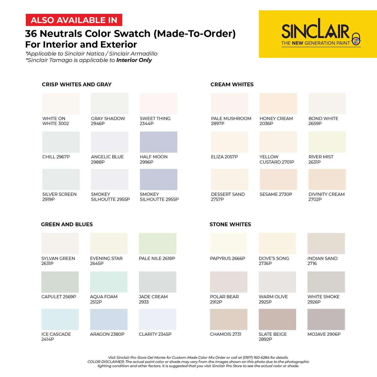 SINCLAIR ARMADILLO ULTRA CLEAN (NEUTRAL COLORS) - High-Performance Polyurethane Paint