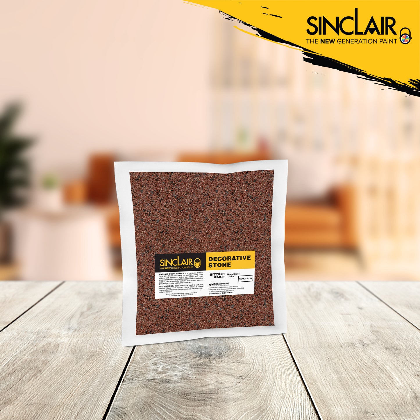 STONE PAINT DECO STONES 7.3KG (Terracota)