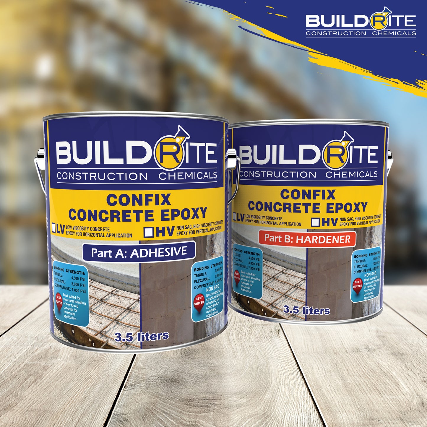 BUILDRITE CONFIX CONCRETE EPOXY HV (7 Liter set)