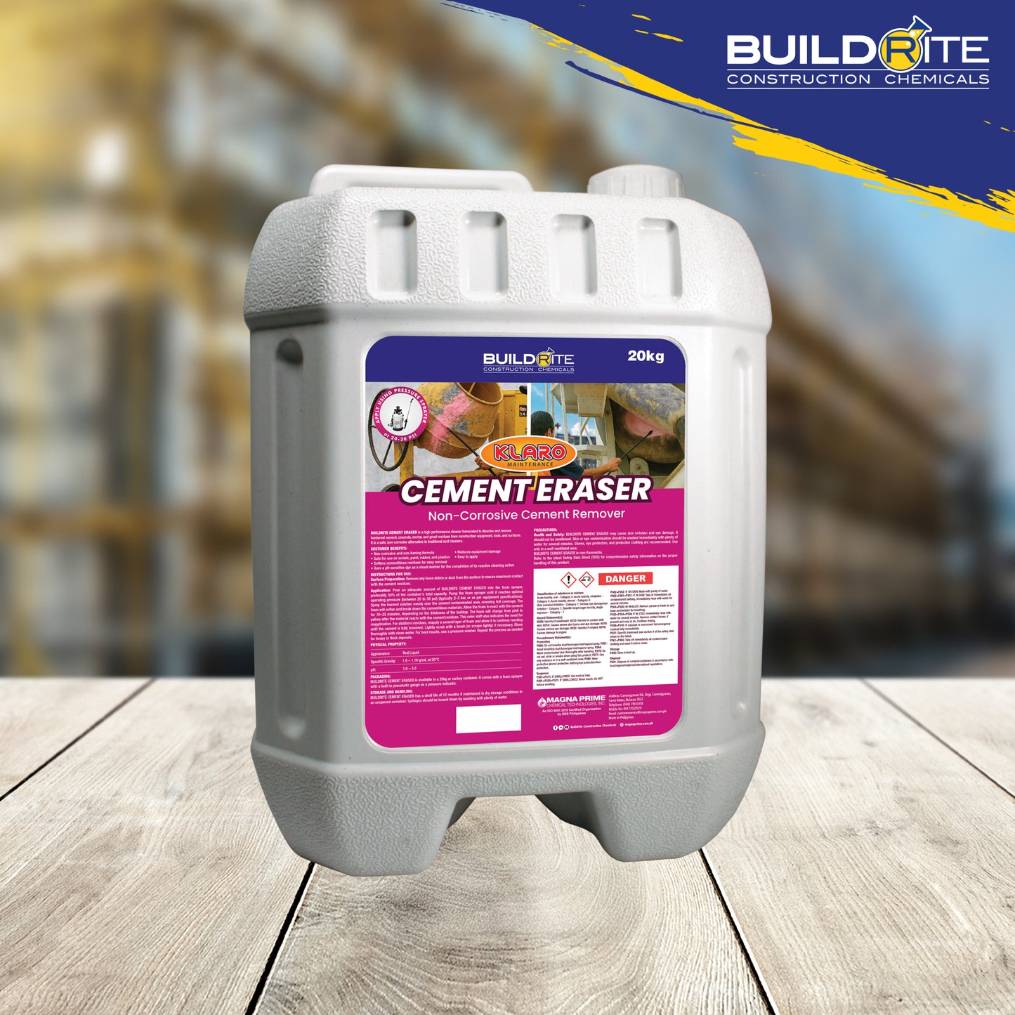 BUILDRITE CEMENT ERASER - Non-Corrosive Cement Remover