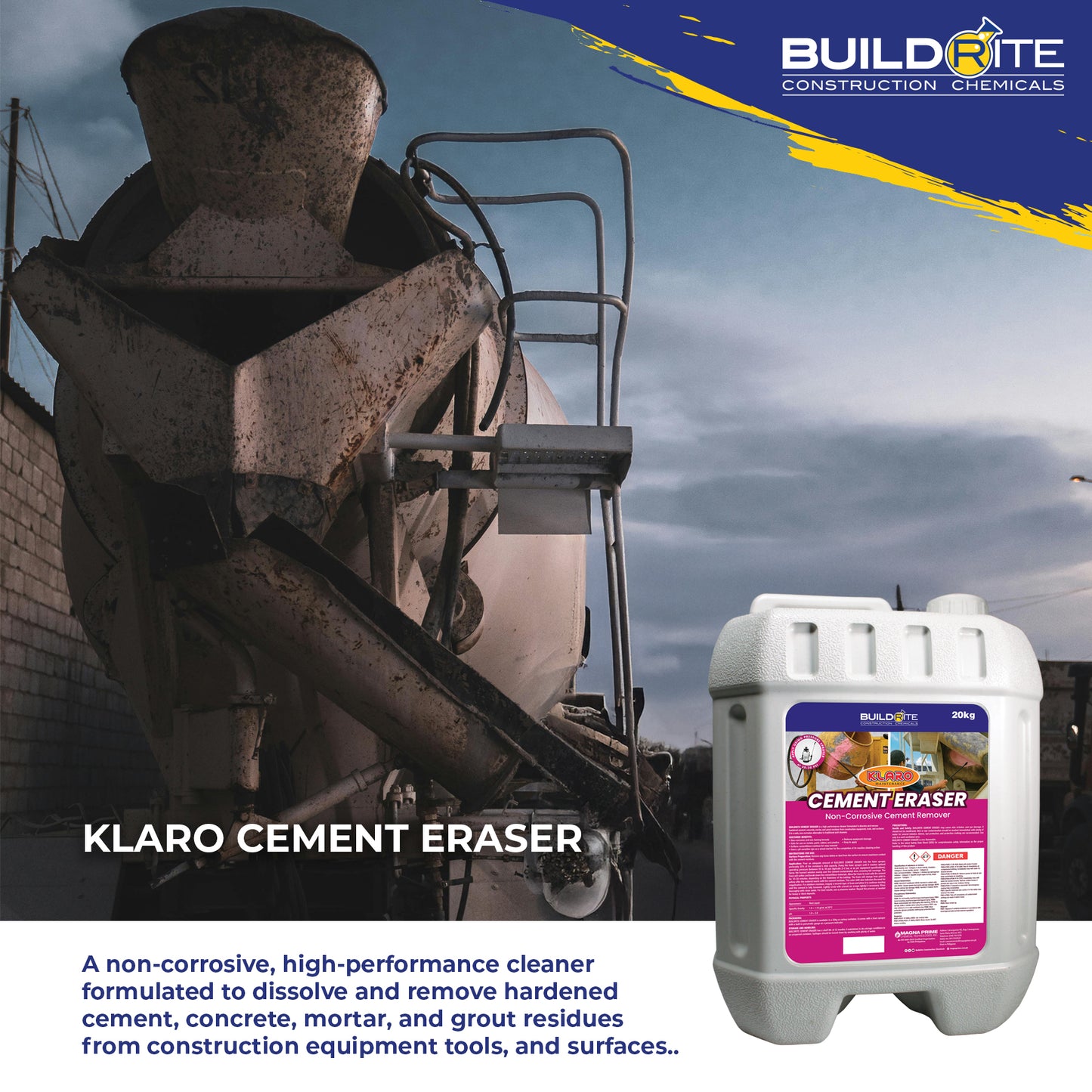 BUILDRITE CEMENT ERASER - Non-Corrosive Cement Remover