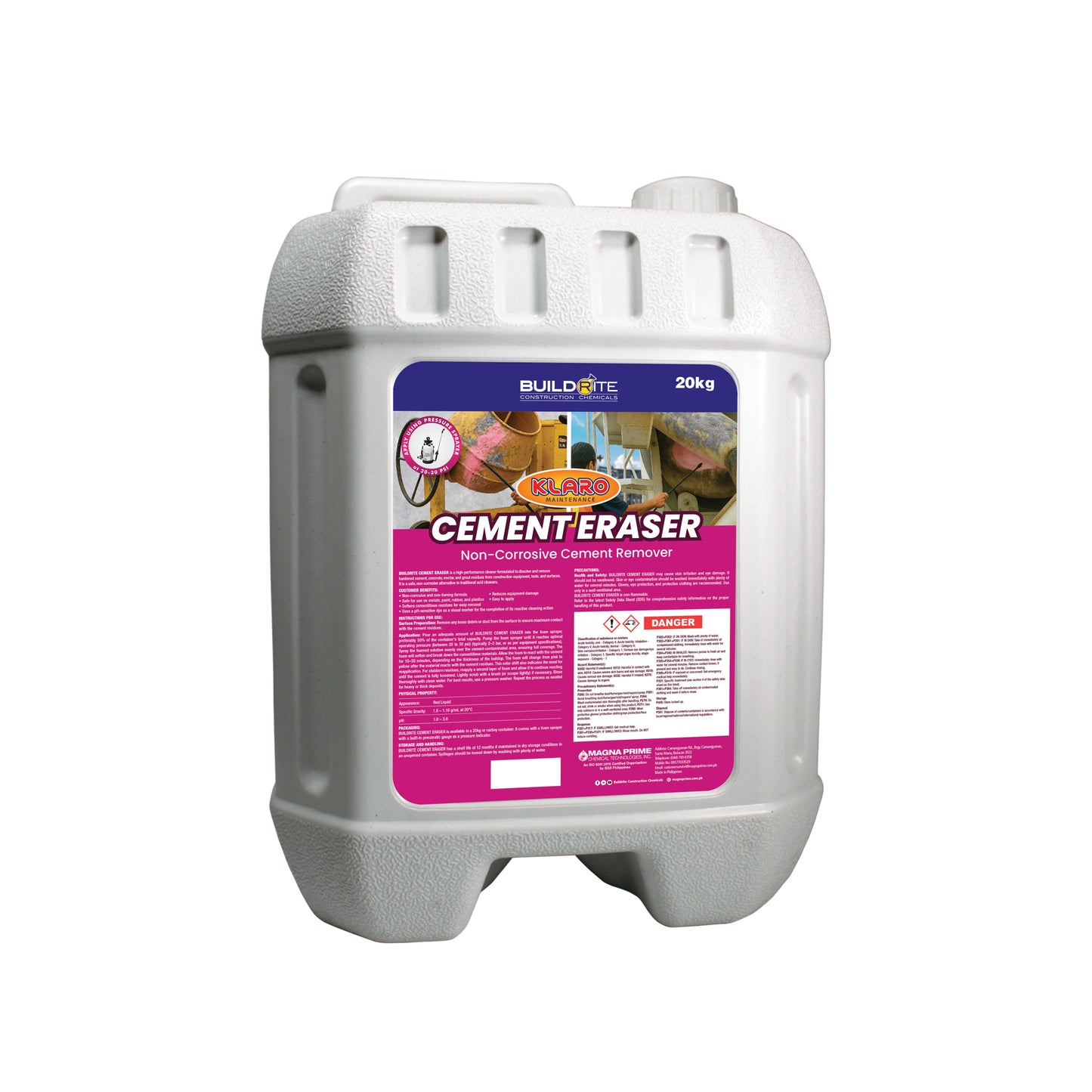 BUILDRITE CEMENT ERASER - Non-Corrosive Cement Remover