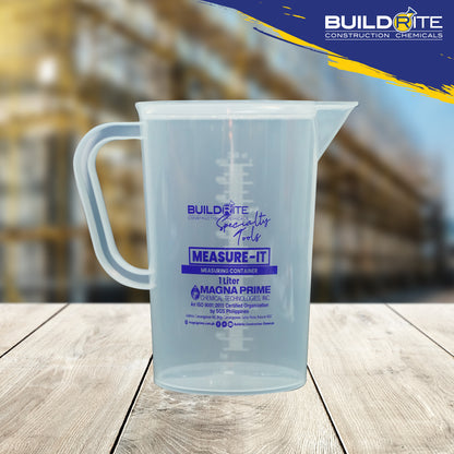BUILDRITE SPECIALTY TOOLS MEASURE-IT MEASURING CONTAINER PITCHER 1 Liter