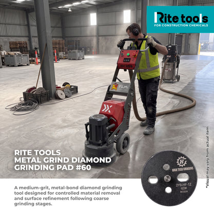 RITE TOOLS RT 30-539 METAL GRIND DIAMOND GRINDING PAD #60