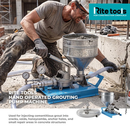 RITE TOOLS HAND OPERATED GROUTING PUMP MACHINE