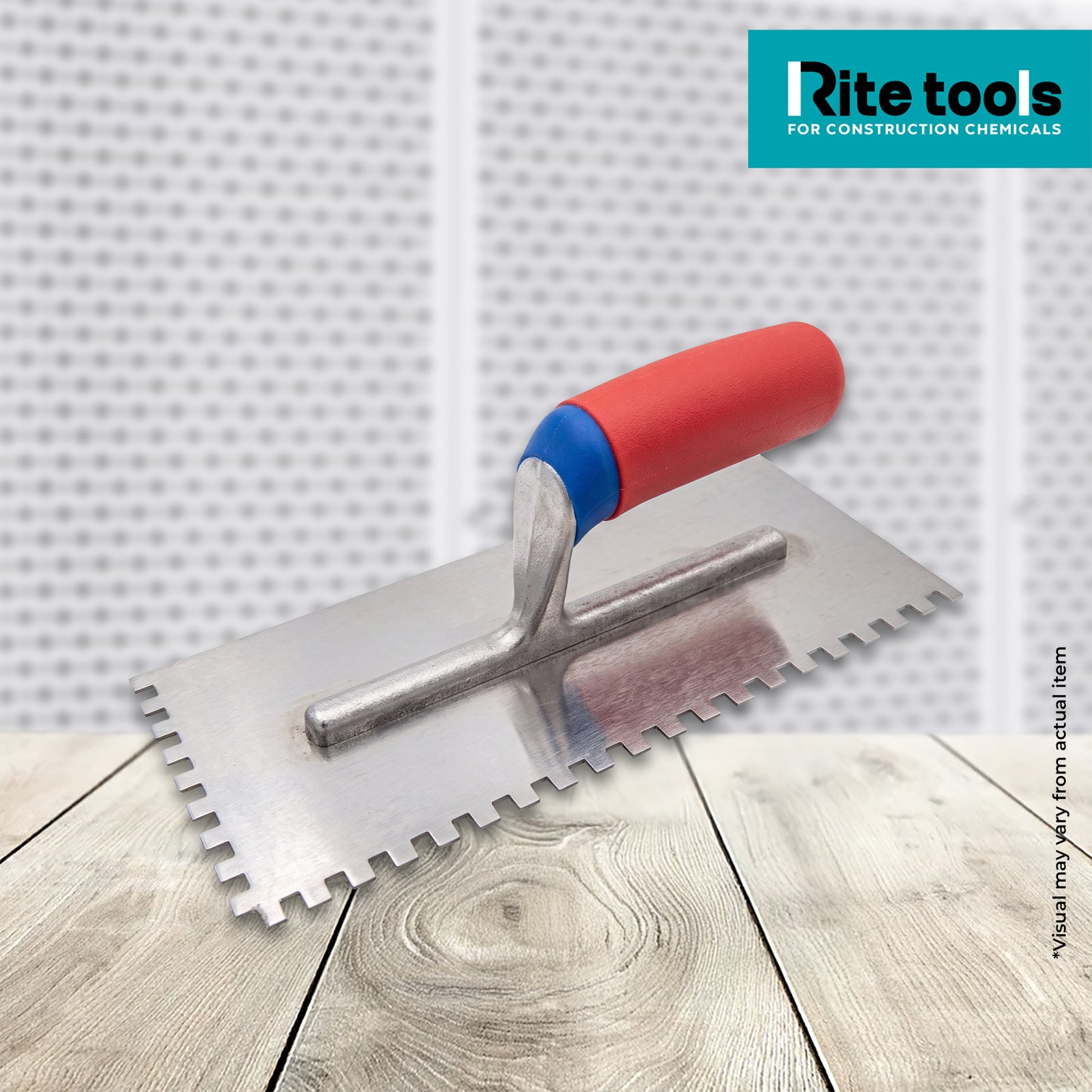 RITE TOOLS HIGH CARBON STEEL TROWEL WITH TOOTH  6MM X 6MM