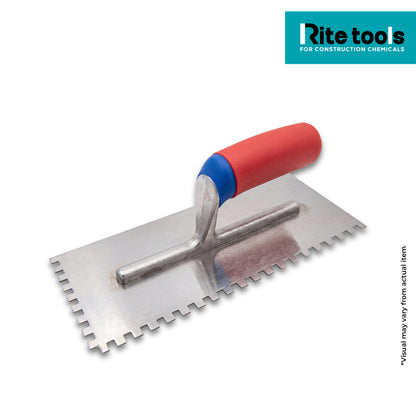 RITE TOOLS HIGH CARBON STEEL TROWEL WITH TOOTH  6MM X 6MM