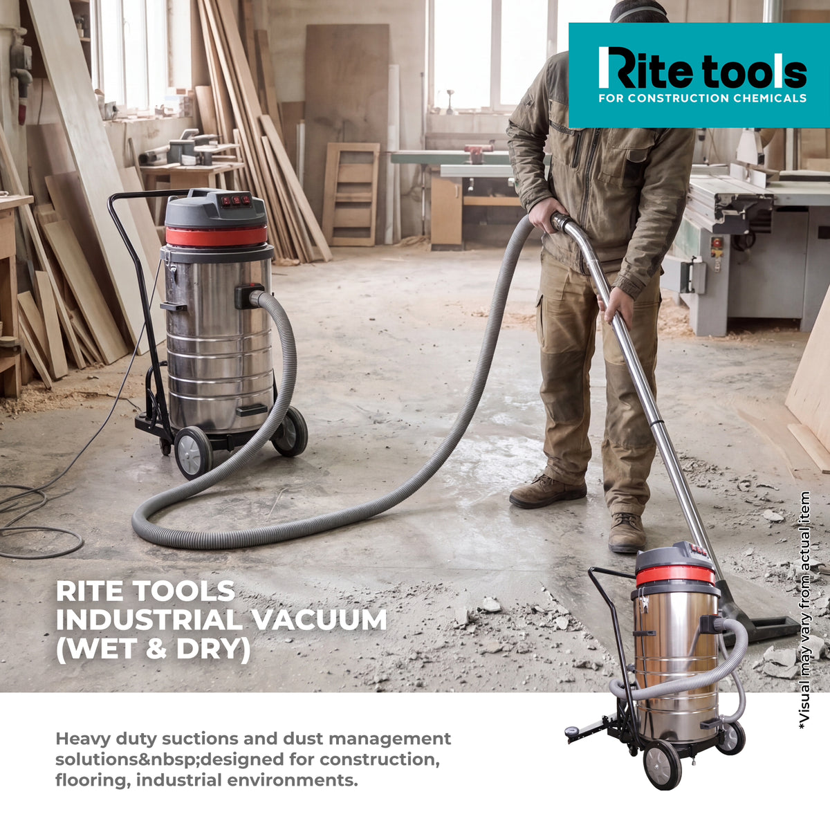RITE TOOLS RT 30-508 INDUSTRIAL VACUUM (WET & DRY)
