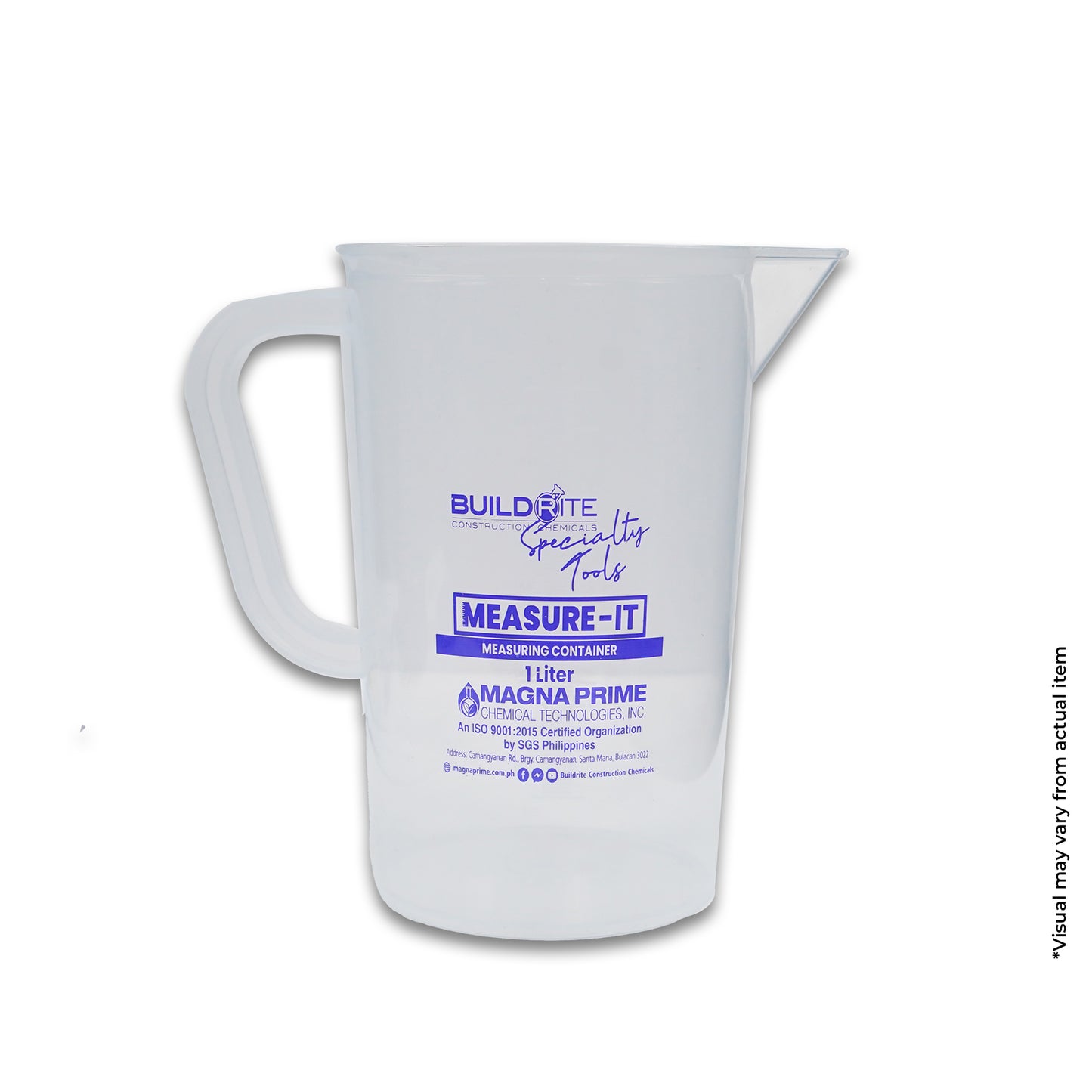 RITE TOOLS MEASURE-IT MEASURING CONTAINER PITCHER 1 Liter
